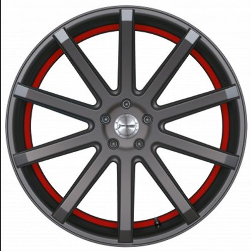 Corspeed Deville gunmetal / Undercut Color Trim rot - DS10 Alufelge 8.5x19 Zoll ET35 LK 5x112 ML73.1 – Bild 2