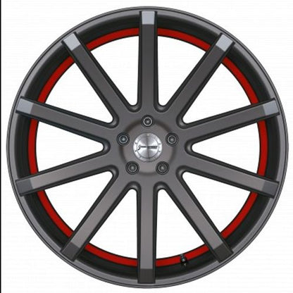 Corspeed Deville gunmetal / Undercut Color Trim rot - DS10 Alufelge 8.5x19 Zoll ET35 LK 5x112 ML73.1 – Bild 2