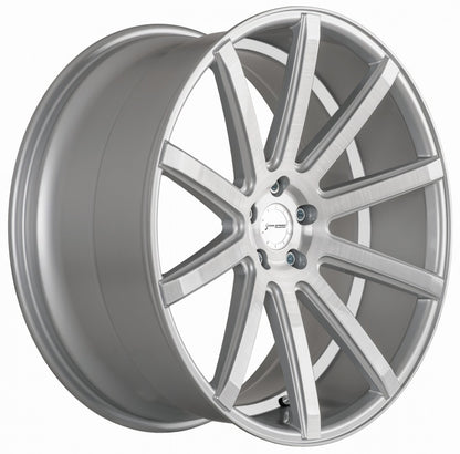 Corspeed Deville silver-brushed-surface / Undercut Color Trim weiss 10.5x20 ET40 - LK5/112 ML73.1 – Bild 3