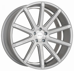 Corspeed Deville silver-brushed-surface / Undercut Color Trim weiss - DS10 Alufelge 8.5x19 Zoll ET35 LK 5x112 ML73.1