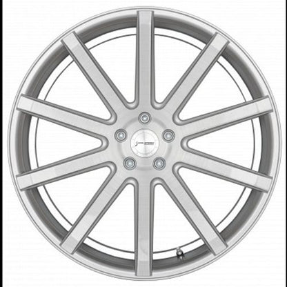 Corspeed Deville silver-brushed-surface / Undercut Color Trim weiss - DS10 Alufelge 8.5x19 Zoll ET35 LK 5x112 ML73.1 – Bild 2