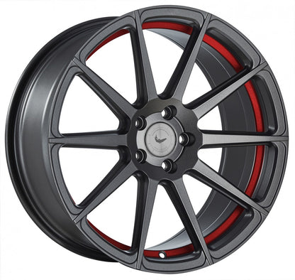 Barracuda Project 2.0 mattgunmetal / Undercut Color Trim rot 8.5x19 ET40 - LK5/108 ML73.1