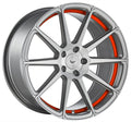Barracuda Project 2.0 silver brushed / Undercut Color Trim rot 8.5x19 ET40 - LK5/108 ML73.1