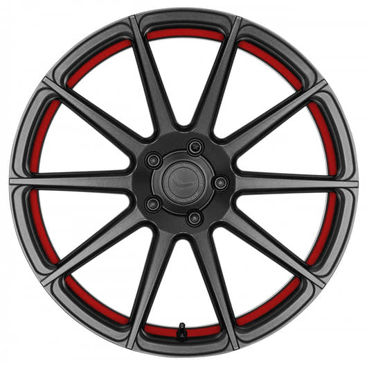 Barracuda Project 2.0 mattgunmetal / Undercut Color Trim rot Alufelge 8.5x19 Zoll ET40 LK 5x115 ML73.1 – Bild 2