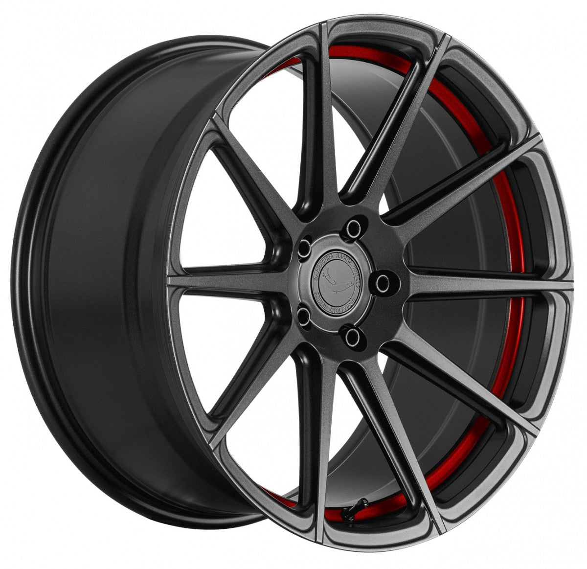 Barracuda Project 2.0 mattgunmetal / Undercut Color Trim rot 9x20 ET40 - LK5/108 ML73.1