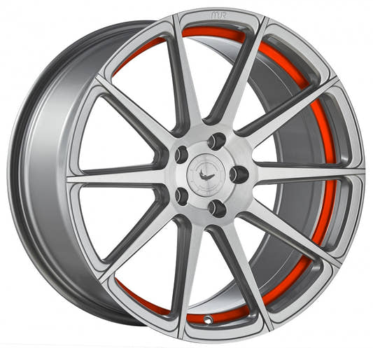 Barracuda Project 2.0 silver brushed / Undercut Color Trim rot 9x20 ET40 - LK5/115 ML73.1
