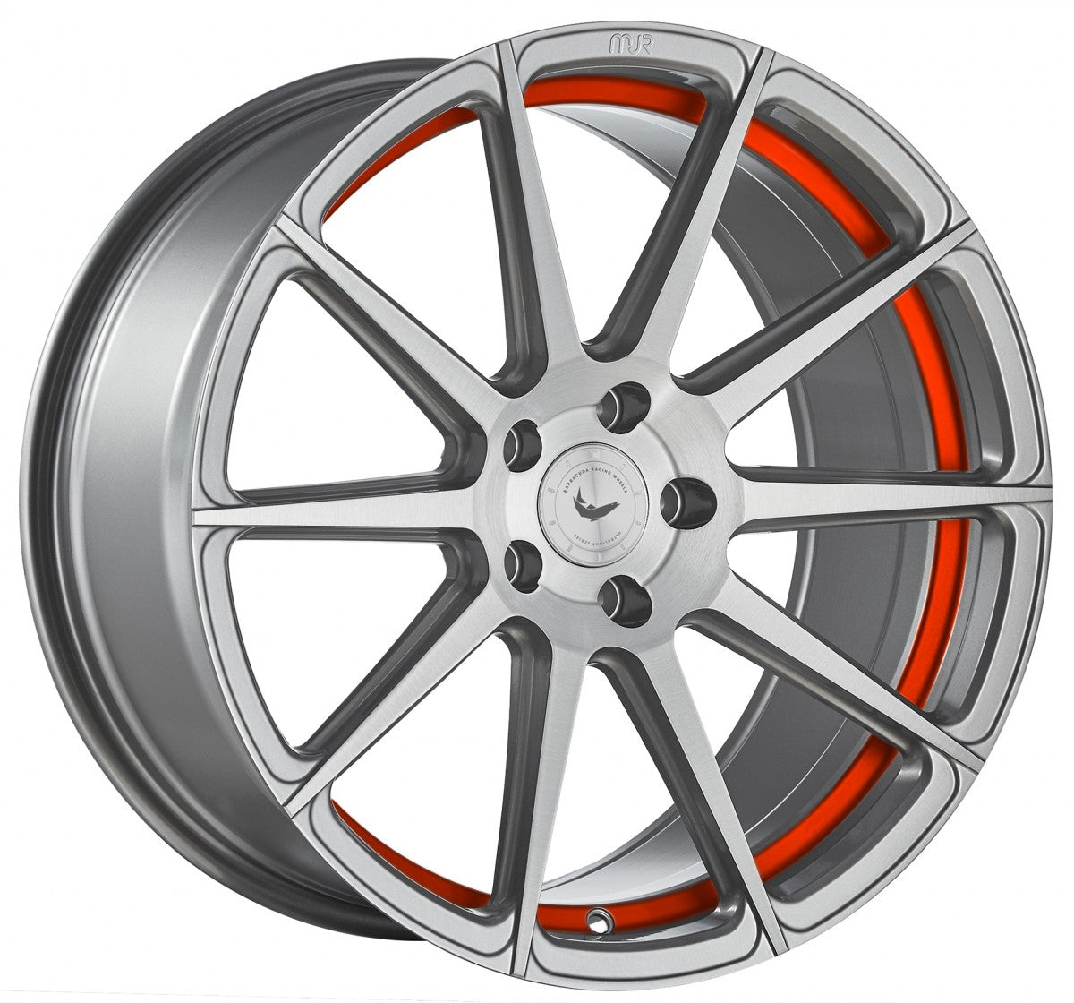 Barracuda Project 2.0 silver brushed / Undercut Color Trim rot 9x20 ET40 - LK5/115 ML73.1