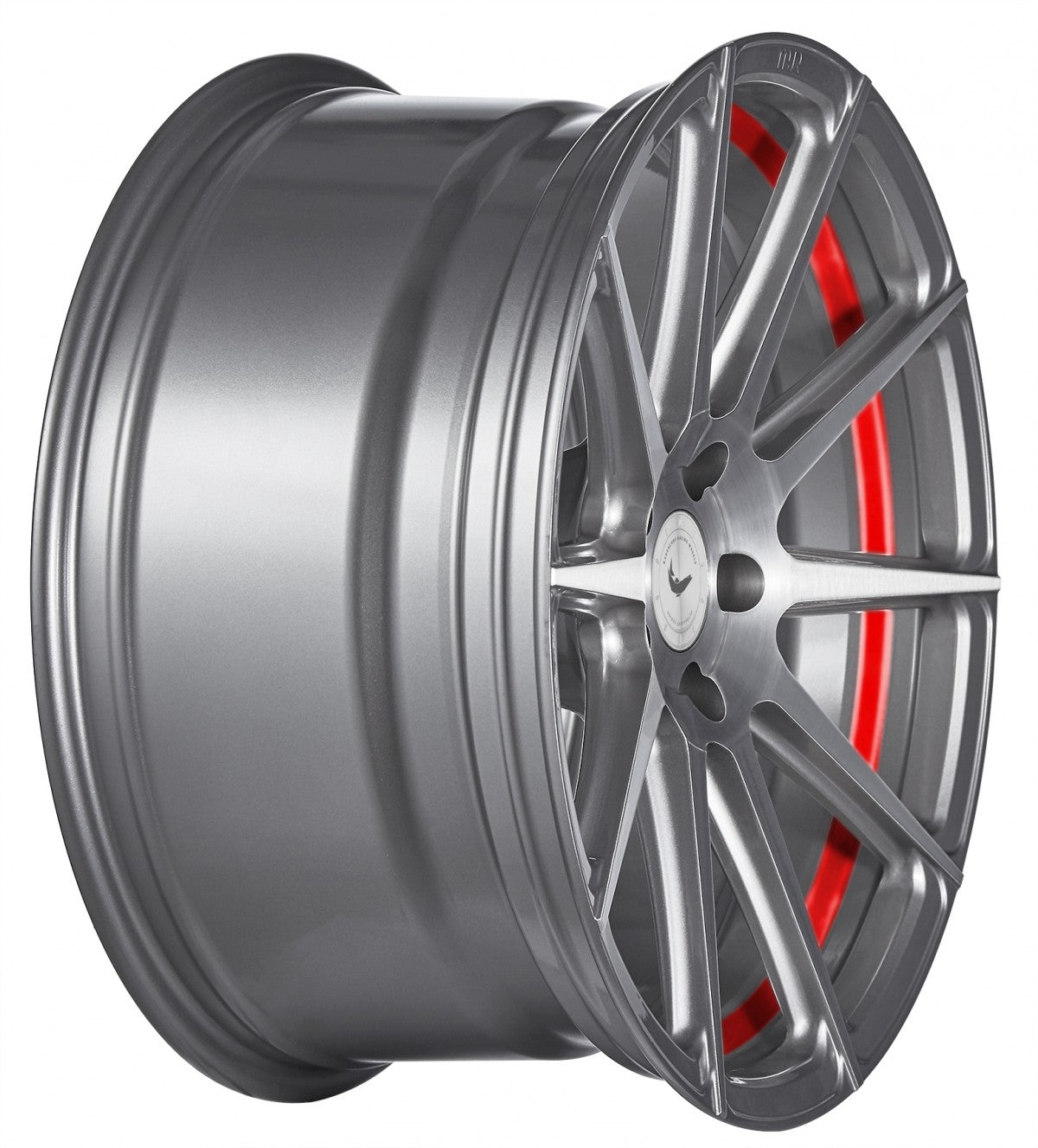 Barracuda Project 2.0 silver brushed / Undercut Color Trim rot 9x20 ET40 - LK5/115 ML73.1
