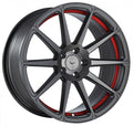 Barracuda Project 2.0 mattgunmetal / Undercut Color Trim rot - DS10 Alufelge 8.5x19 Zoll ET35 LK 5x112 ML73.1