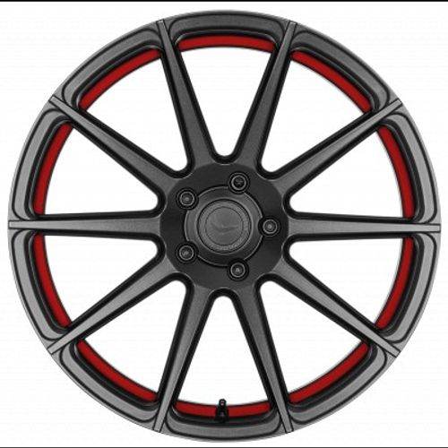 Barracuda Project 2.0 mattgunmetal / Undercut Color Trim rot - DS10 Alufelge 8.5x19 Zoll ET35 LK 5x112 ML73.1 – Bild 2