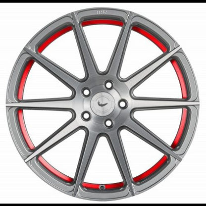 Barracuda Project 2.0 silver brushed / Undercut Color Trim rot - DS10 Alufelge 9x20 Zoll ET25 LK 5x112 ML73.1 – Bild 2
