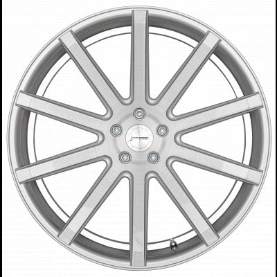 Corspeed Deville silver-brushed-surface / Undercut Color Trim weiss - DS5 9x20 ET35 - LK5/108 ML73.1 – Bild 2