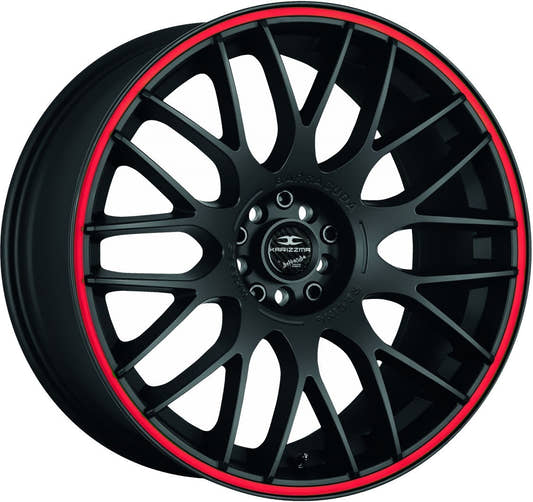 Barracuda Karizzma mattblack PureSports / Color Trim rot - DS5 Alufelge 9x20 Zoll ET37 LK 5x112 ML73.1