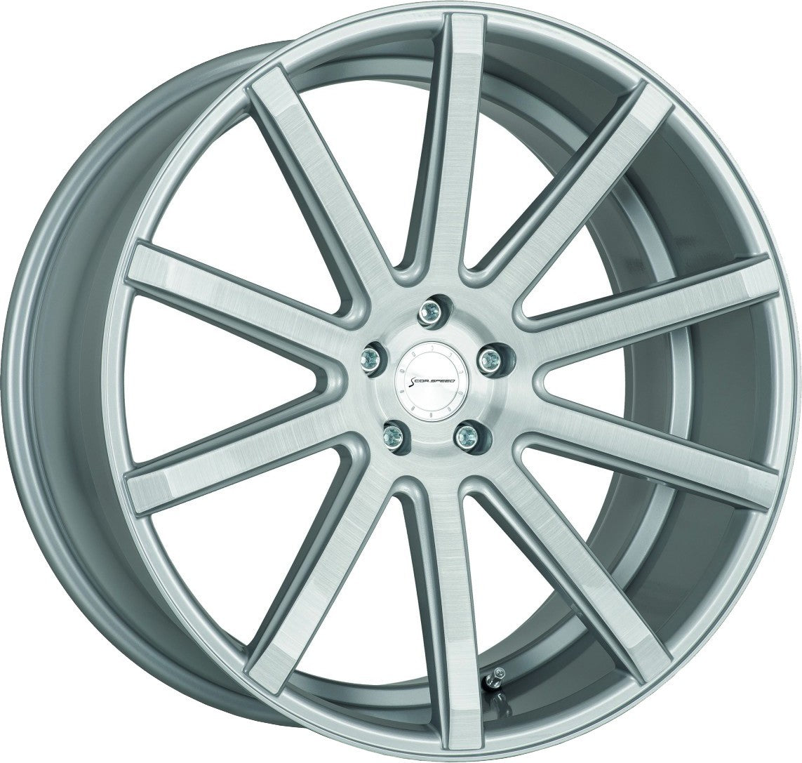 Corspeed Deville silver-brushed-surface - DS5 Alufelge 8.5x19 Zoll ET40 LK 5x112 ML73.1