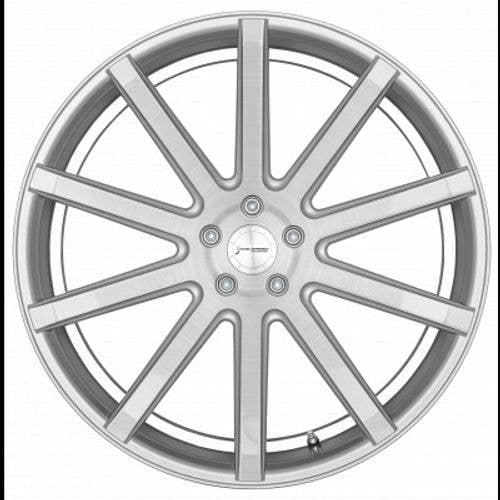 Corspeed Deville silver-brushed-surface / Undercut Color Trim weiss - DS10 Alufelge 10.5x20 Zoll ET30 LK 5x112 ML73.1 – Bild 2