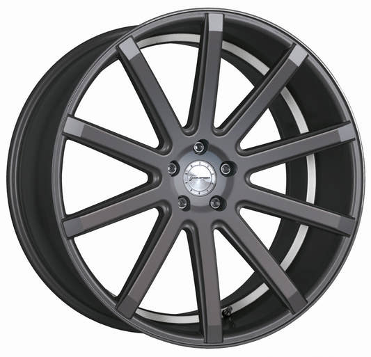 Corspeed Deville gunmetal / Undercut Color Trim weiss - DS10 Alufelge 10.5x20 Zoll ET30 LK 5x112 ML73.1