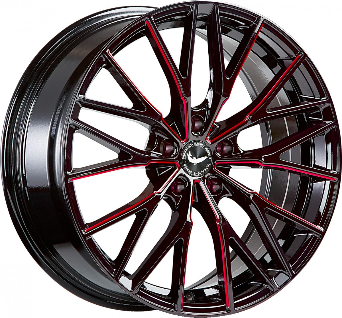 Barracuda Project 3.0 black gloss flashred 10x20 ET40 - LK5/114.3 ML73.1