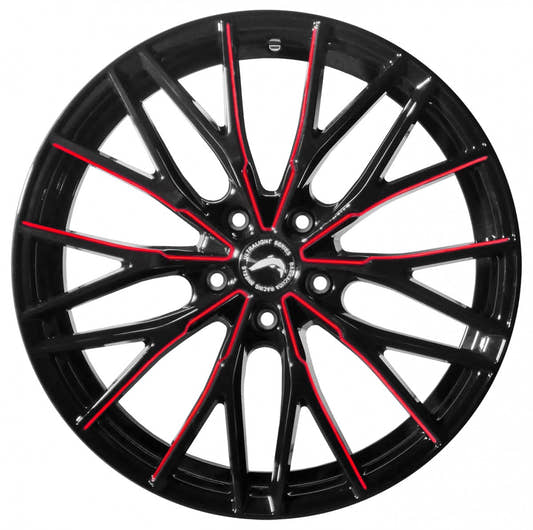 Barracuda Project 3.0 black gloss flashred 8.5x19 ET40 - LK5/108 ML73.1