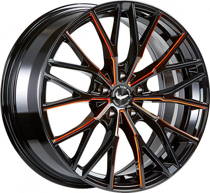 Barracuda Project 3.0 black gloss flashorange 8.5x19 ET40 - LK5/108 ML73.1