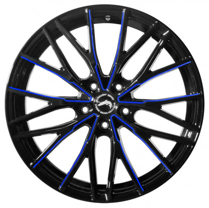 Barracuda Project 3.0 black gloss flashblue 8.5x19 ET43 - LK5/112 ML73.1