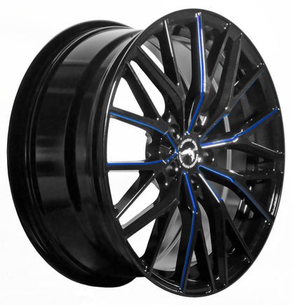 Barracuda Project 3.0 black gloss flashblue 8.5x19 ET42 - LK5/120 ML72.6