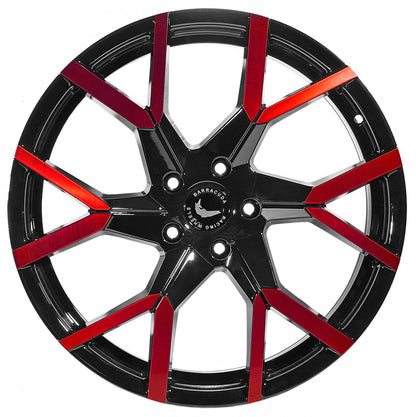 Barracuda Tzunamee EVO black gloss flashred 8.5x19 ET35 - LK5/114.3 ML73.1
