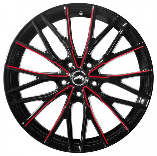 Barracuda Project 3.0 black gloss flashred - DS10 8.5x18 ET30 - LK5/114.3 ML73.1