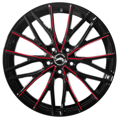 Barracuda Project 3.0 black gloss flashred - DS10 8.5x18 ET30 - LK5/114.3 ML73.1