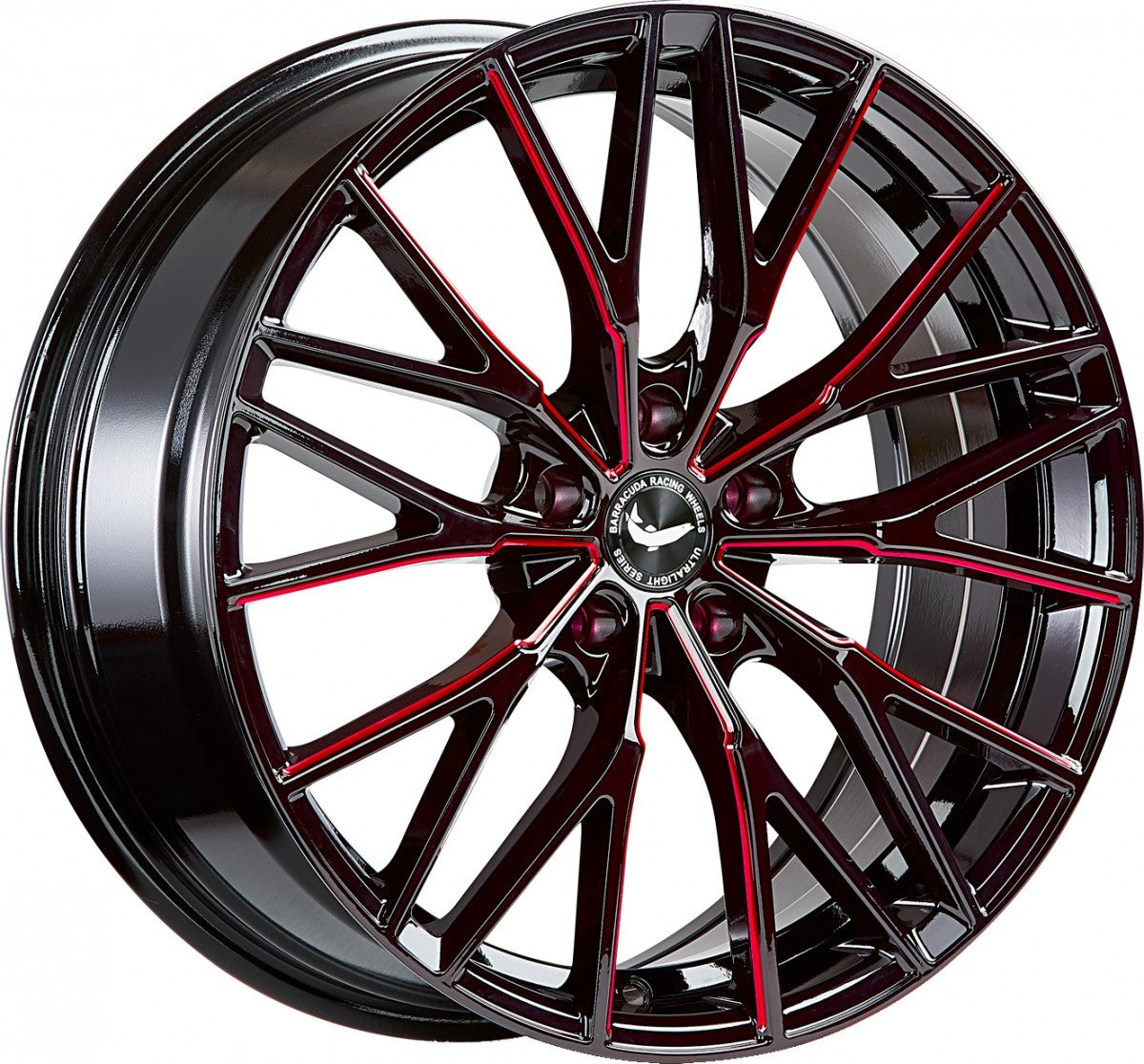 Barracuda Project 3.0 black gloss flashred - DS25 10x20 ET18 - LK5/112 ML73.1
