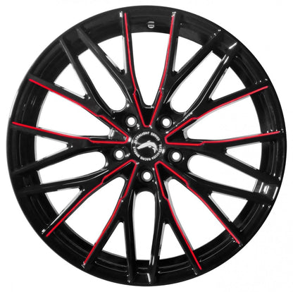 Barracuda Project 3.0 black gloss flashred - DS25 10x20 ET18 - LK5/112 ML73.1