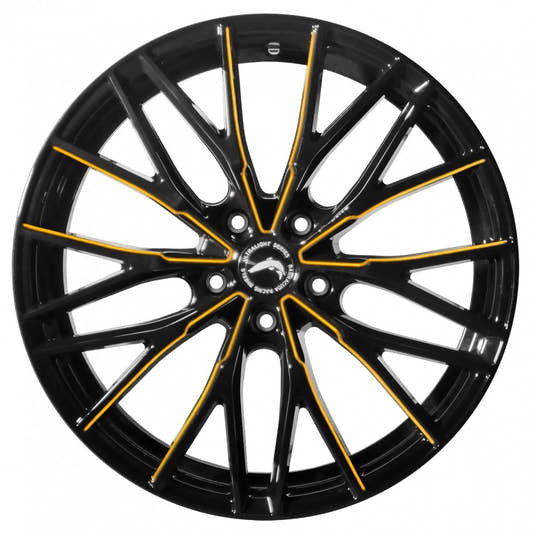 Barracuda Project 3.0 black gloss flashgold - DS25 10x20 ET18 - LK5/112 ML73.1