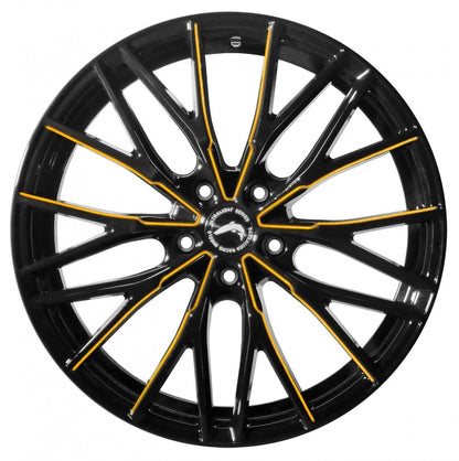 Barracuda Project 3.0 black gloss flashgold - DS25 10x20 ET18 - LK5/112 ML73.1