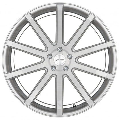 Corspeed Deville silver-brushed-surface / Undercut Color Trim weiss 10.5x20 ET15 - LK5/112 ML73.1 – Bild 2