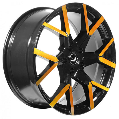 Barracuda Tzunamee EVO black gloss flashgold 8x18 ET33 - LK5/112 ML73.1