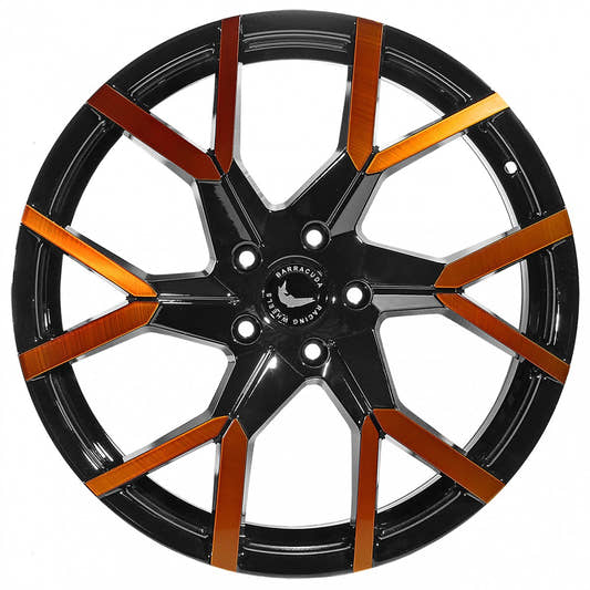 Barracuda Tzunamee EVO black gloss flashorange 8x18 ET33 - LK5/112 ML73.1