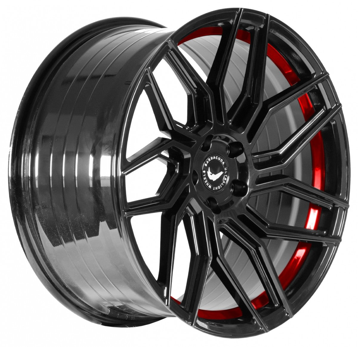 Barracuda Dragoon higloss-black undercut trimline red 8.5x19 ET43 - LK5/115 ML73.1