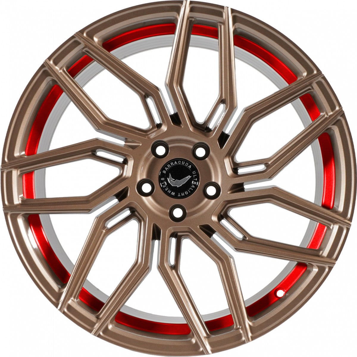 Barracuda Dragoon higloss-bronze undercut trimline red 8.5x19 ET43 - LK5/115 ML73.1