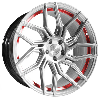 Barracuda Dragoon silver undercut trimline red 9x19 ET40 - LK5/108 ML73.1