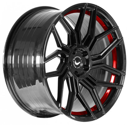 Barracuda Dragoon higloss-black undercut trimline red 8.5x20 ET40 - LK5/110 ML73.1