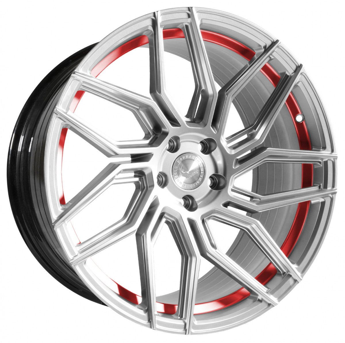Barracuda Dragoon silver undercut trimline red 8.5x20 ET43 - LK5/112 ML73.1