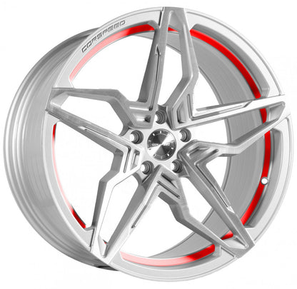 Corspeed Kharma silver-brushed-surface undercut trimline red 8.5x19 ET42 - LK5/114.3 ML73.1
