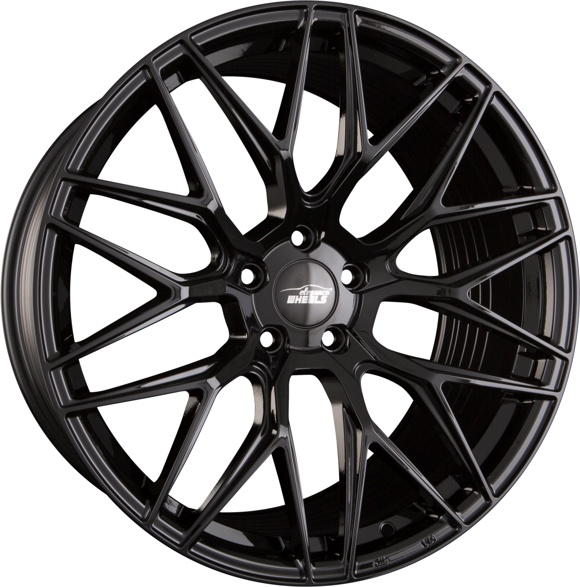 Elegance E3 Highgloss Black Alufelge 9.5x21 Zoll ET35 LK 5x112 ML73.1 – Bild 2