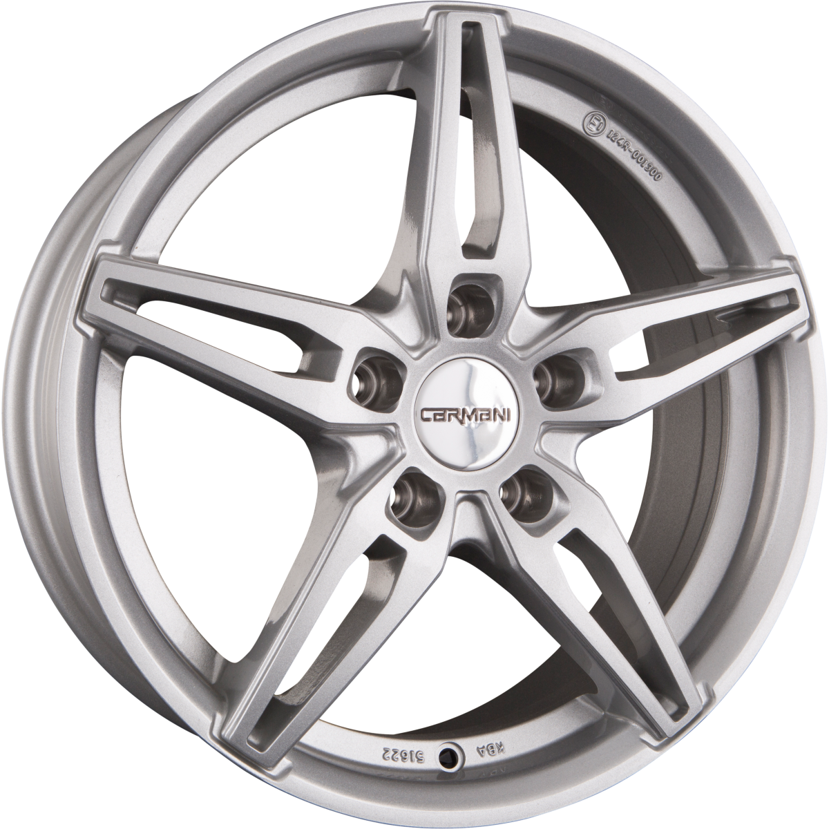 Carmani CA15 Oskar Kristall Silber (KS) Alufelge 6.5x16 Zoll ET46 LK 5x112 ML57.1 – Bild 2
