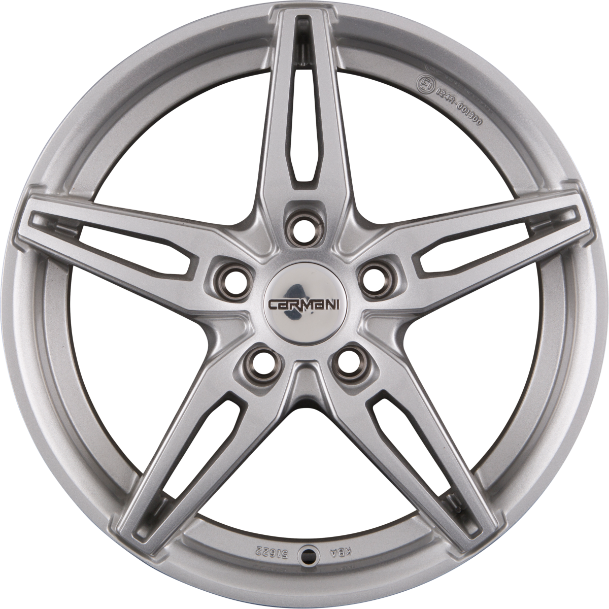 Carmani CA15 Oskar Kristall Silber (KS) Alufelge 6.5x16 Zoll ET38 LK 5x112 ML66.6