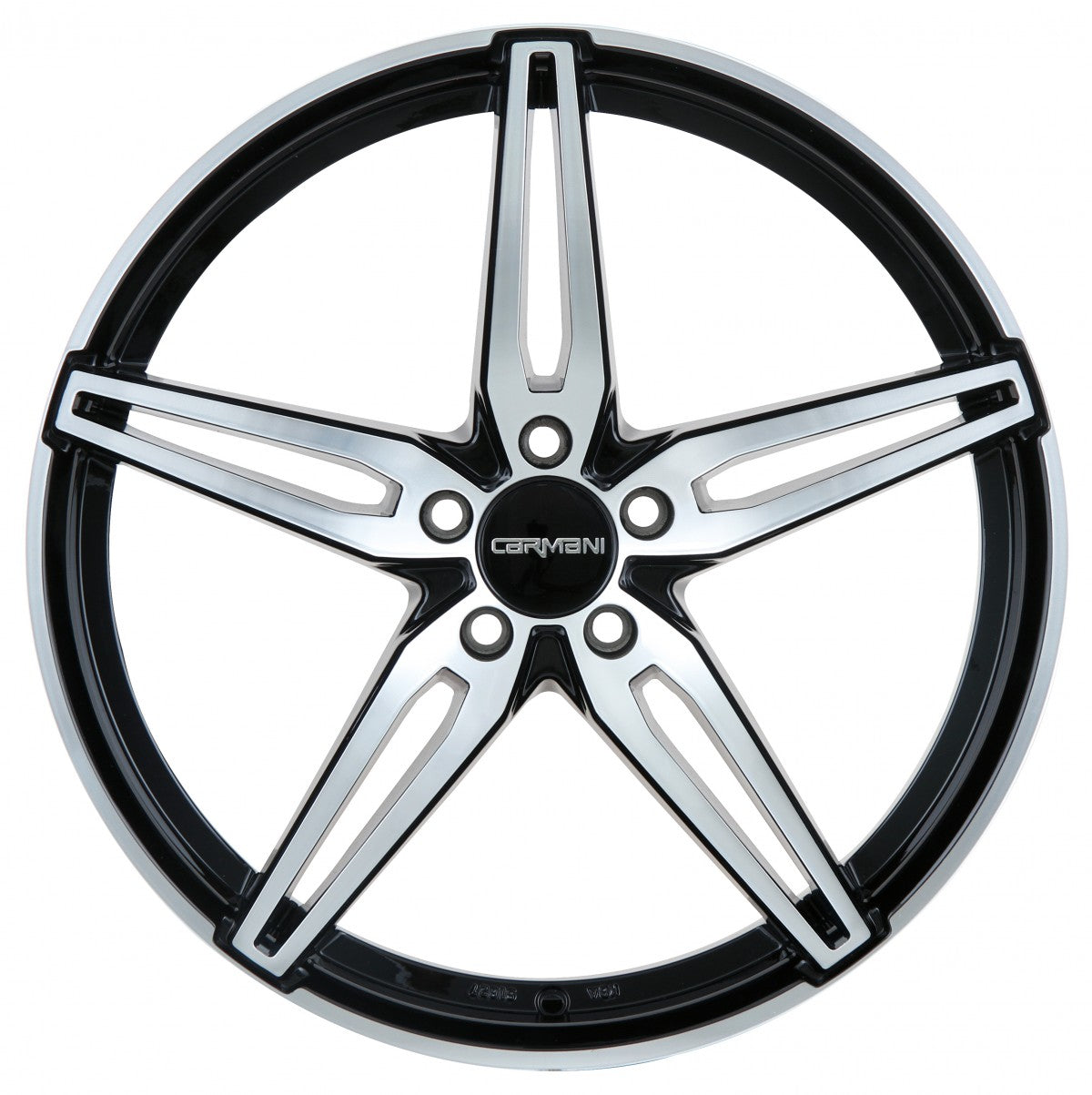 Carmani 15 Oskar black polish 7x17 ET45 - LK5/112 ML57.1