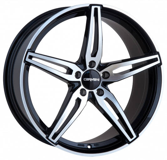 Carmani 15 Oskar black polish 7.5x18 ET51 - LK5/112 ML57.1