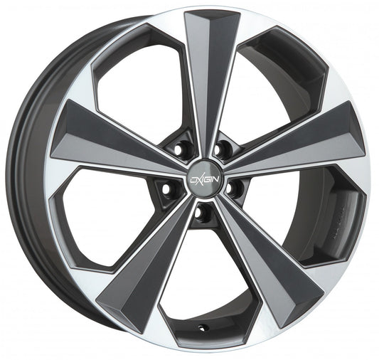 Oxigin 22 OXRS titan polish Alufelge 8.5x19 Zoll ET43 LK 5x112 ML66.6