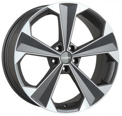 Oxigin 22 OXRS titan polish Alufelge 8.5x19 Zoll ET43 LK 5x114.3 ML72.6