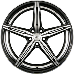 Oxigin OX23 Diamond Black Full Polish mit Hinterdrehung (BFPHD) Alufelge 9.5x19 Zoll ET37 LK 5x120 ML72.6
