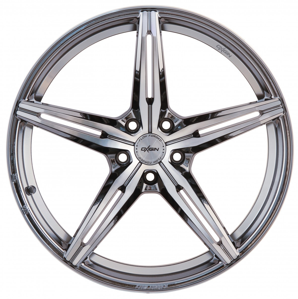 Oxigin 23 Diamond black chrome polish Alufelge 9.5x19 Zoll ET35 LK 5x112 ML66.6 – Bild 2